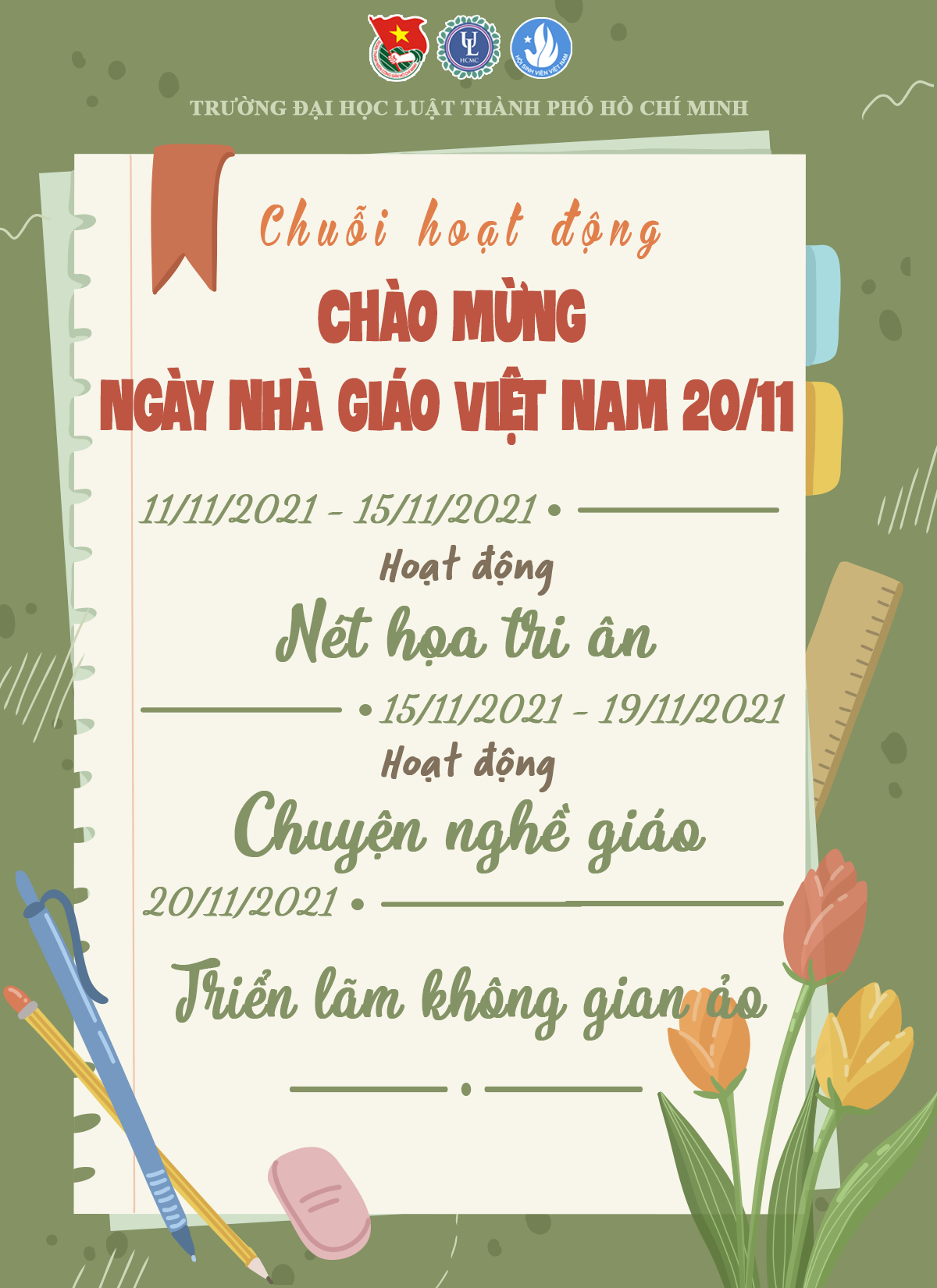 Nhiều hoạt động trong sinh viên chào mừng Ngày Nhà giáo Việt Nam